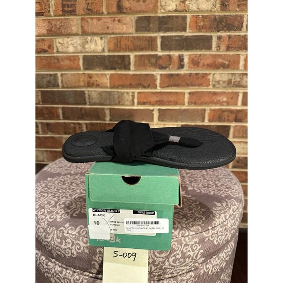 Sanuk Womens Slingback Thong Sandals Yoga Sling 2 Black Size 10 - Picture 6 of 6